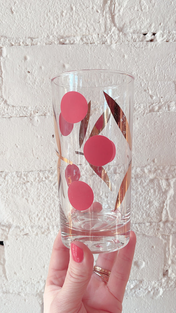 
            
                Load image into Gallery viewer, Vintage Red Dot Highball Glasses
            
        