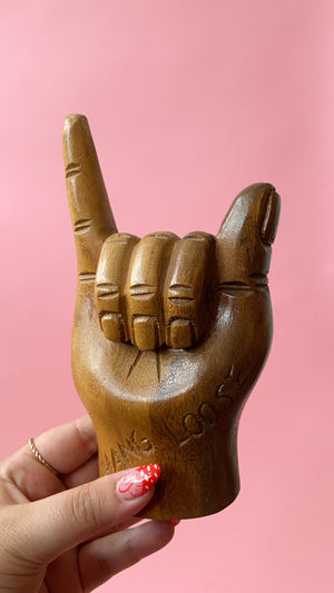 
            
                Load image into Gallery viewer, Vintage Wooden Hang Loose Hand
            
        