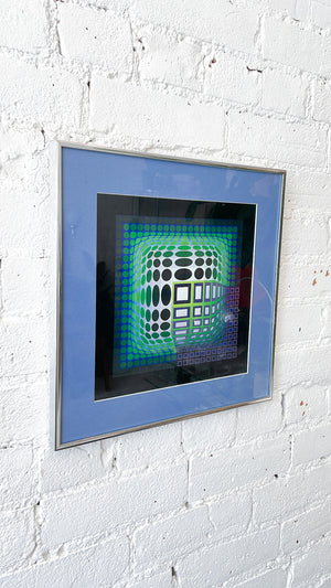 
            
                Load image into Gallery viewer, Vintage Victor Vasarely Op Art Print &amp;quot;OND-JG&amp;quot;
            
        