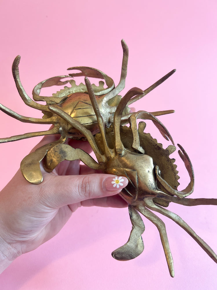 
            
                Load image into Gallery viewer, Vintage Brass Crab Ashtray
            
        