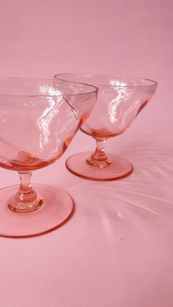 Vintage Pink Swirl Coupes