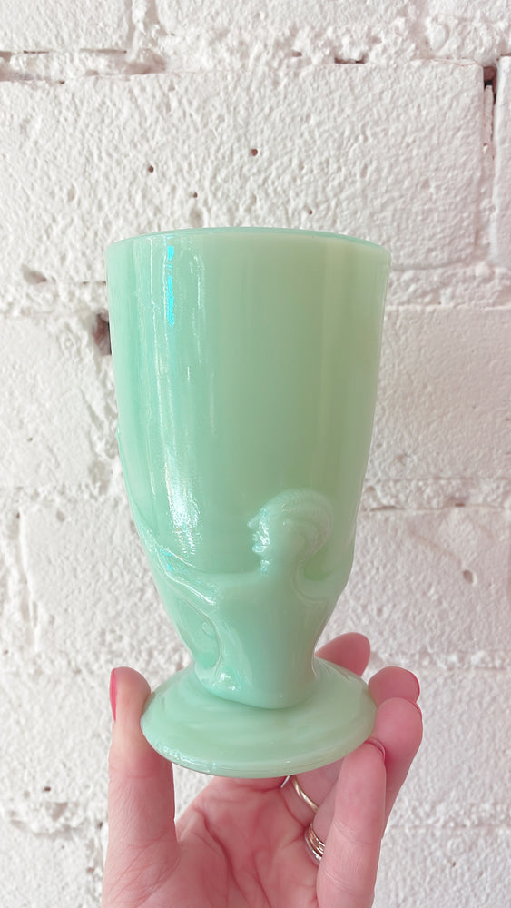 
            
                Load image into Gallery viewer, Vintage Jadeite Bottoms Down Lady Mug
            
        
