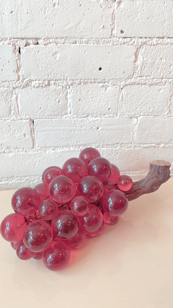 Vintage Red Lucite Grapes