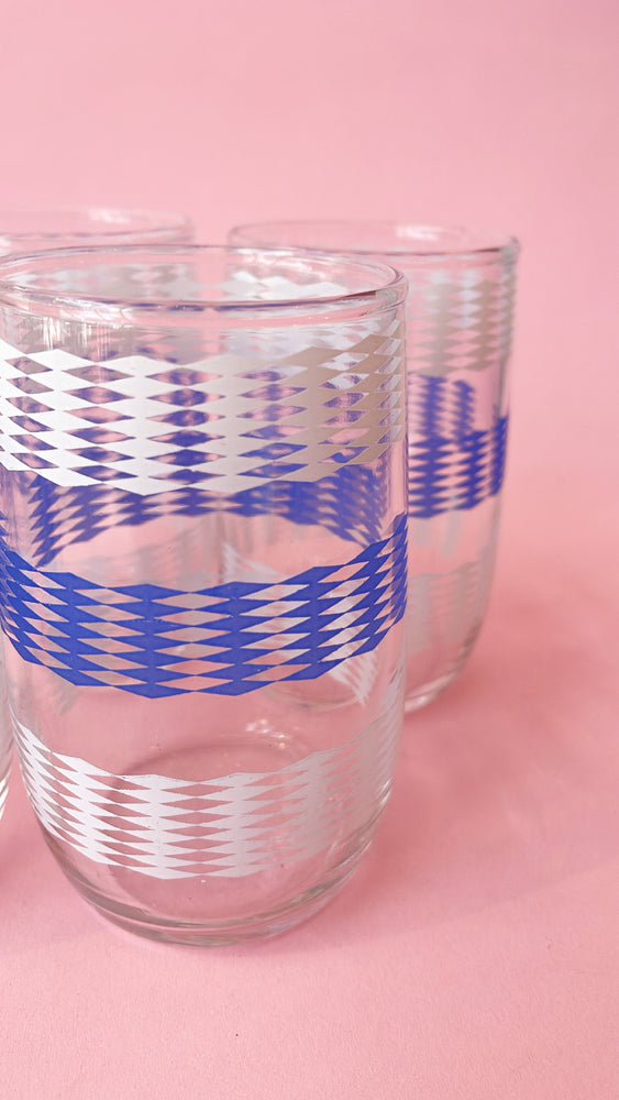 
            
                Load image into Gallery viewer, Vintage Blue and White Juice Glasses
            
        