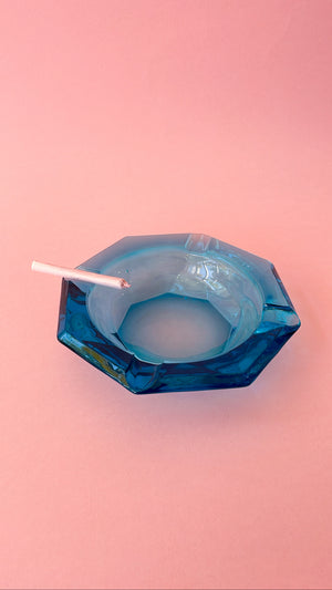 
            
                Load image into Gallery viewer, Vintage Glass Hexagon Ashtray
            
        