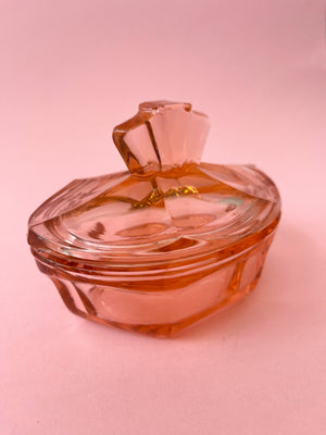 
            
                Load image into Gallery viewer, Vintage Art Deco Depression Glass Trinket Box
            
        