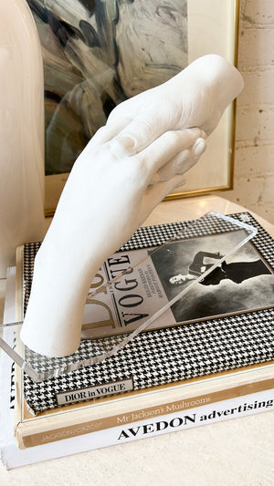 
            
                Load image into Gallery viewer, John Cutrone Sculpture Hands Austin Productions 1984 Lucite Base
            
        