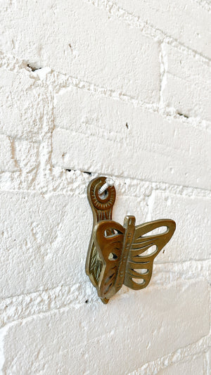 Vintage Brass Butterfly Clip