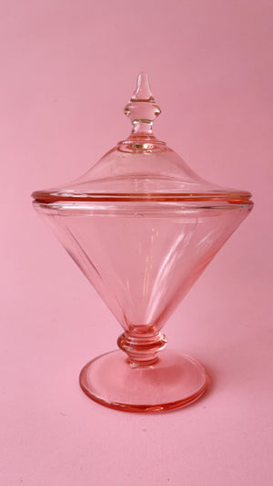Vintage Depression Glass Stash Jar