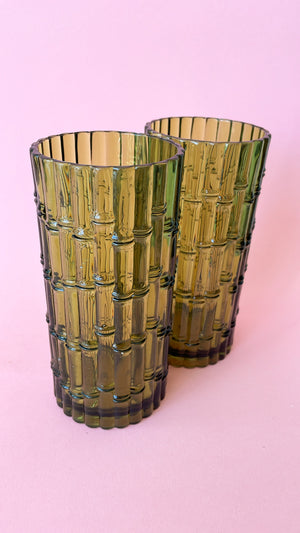 
            
                Load image into Gallery viewer, Vintage Plastic Bamboo Tumblers
            
        