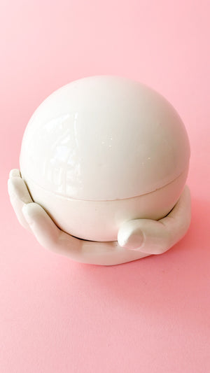 
            
                Load image into Gallery viewer, Vintage Helping Hands Ceramic Hand &amp;amp; Sphere Jewelry Dish
            
        
