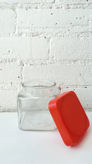 
            
                Load image into Gallery viewer, Vintage Glass Stash Jar with Lid
            
        