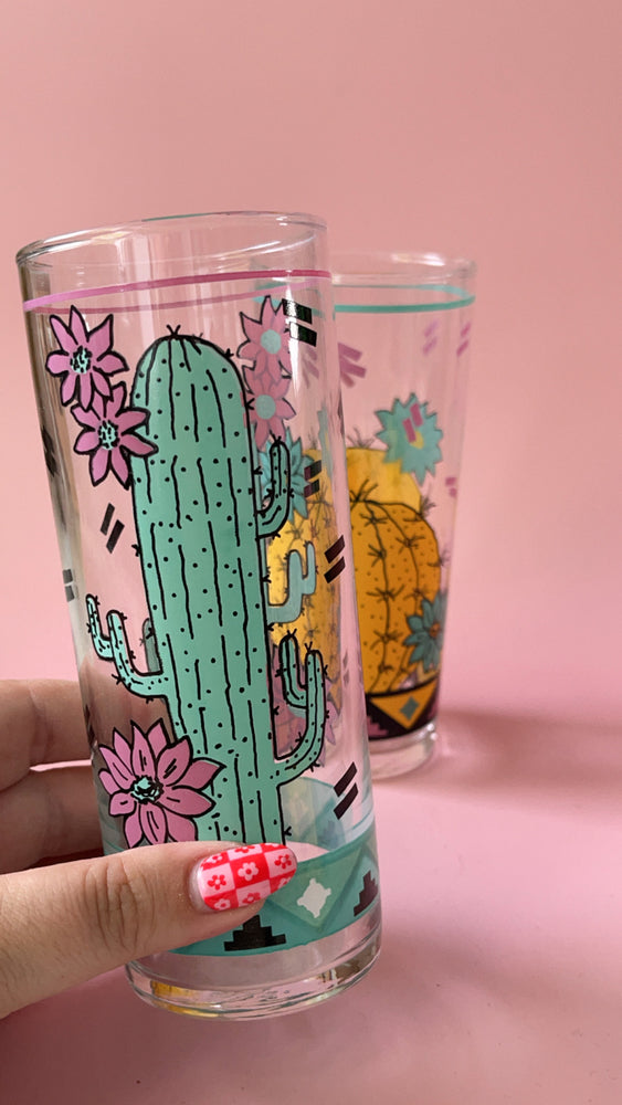 Vintage Cactus Glasses