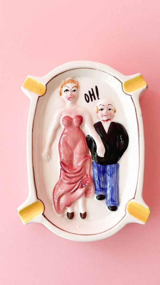 
            
                Load image into Gallery viewer, Vintage Ceramic Risque Ashtray
            
        