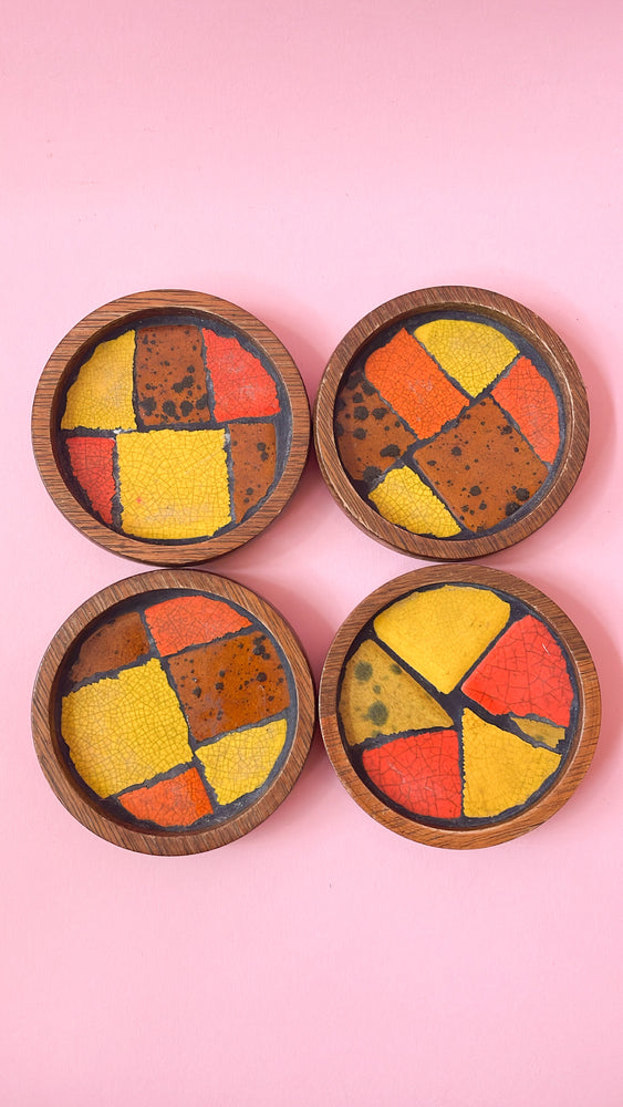 Vintage Mid Century Mosaic Coasters
