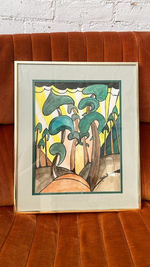 
            
                Load image into Gallery viewer, Vintage Magic Mushroom Framed Watercolour
            
        