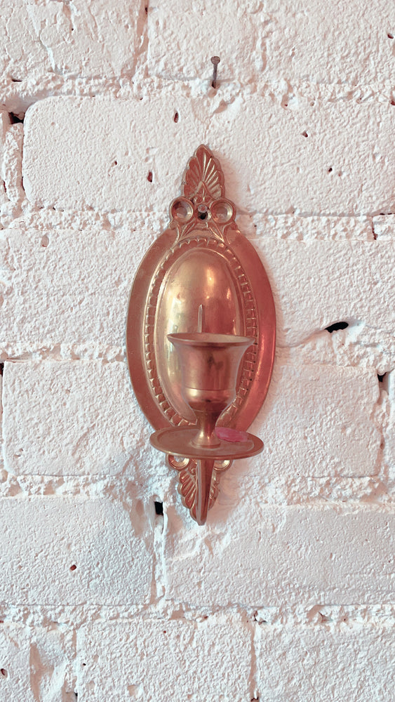 Vintage Brass Candle Sconce/Wall Candleholder