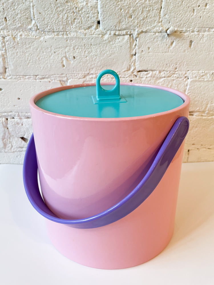 Vintage 80's Ice Bucket with Lid