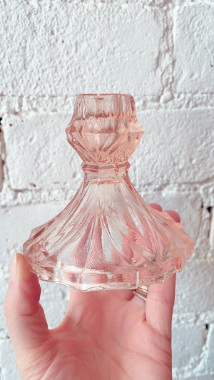 Vintage Depression Glass Candleholders