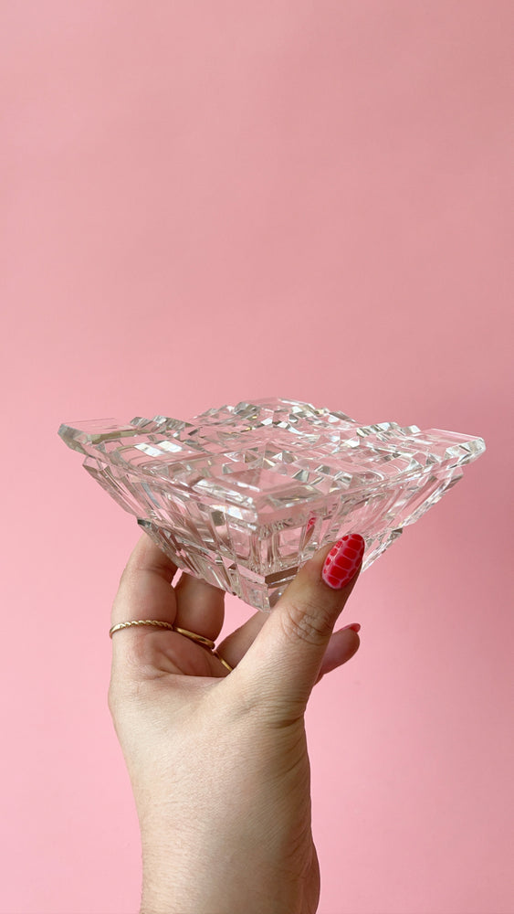 Vintage Crystal Prism Stash Box