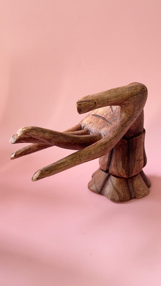 
            
                Load image into Gallery viewer, Vintage Wooden Hand Sculpture
            
        