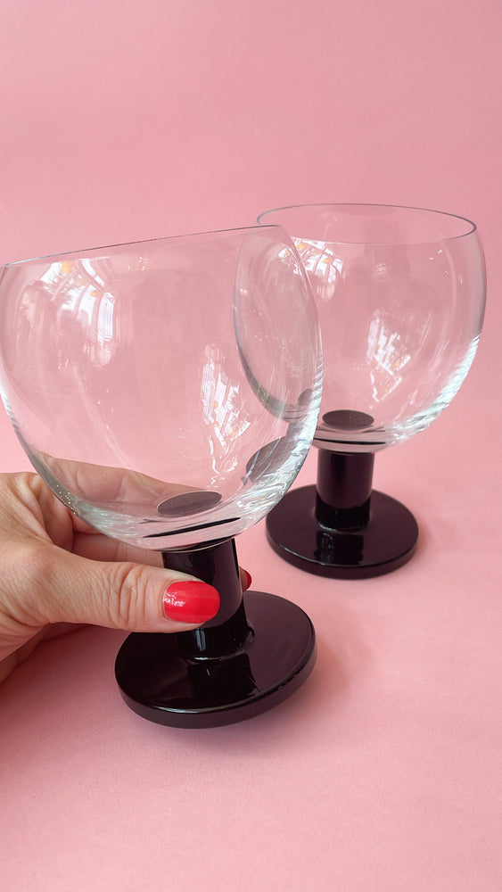
            
                Load image into Gallery viewer, Vintage 80&amp;#39;s Wine Goblets
            
        