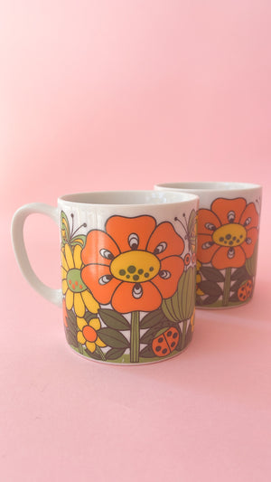 
            
                Load image into Gallery viewer, Vintage Flower Power Coffee Mugs
            
        