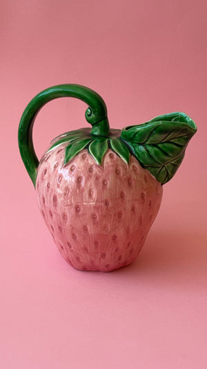 Vintage Ceramic Strawberry Pitcher