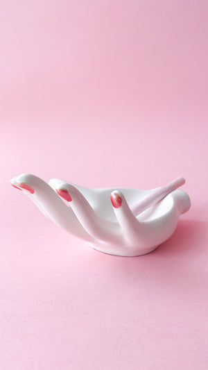 
            
                Load image into Gallery viewer, Vintage Ceramic Hand Ashtray
            
        