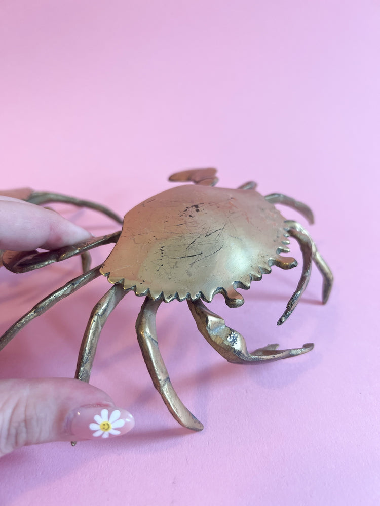 
            
                Load image into Gallery viewer, Vintage Brass Crab Ashtray
            
        
