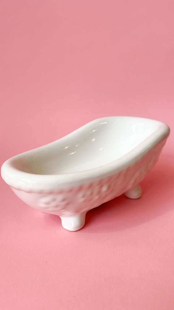 Vintage Ceramic Bathtub Soap Dish