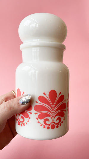 Vintage Milk Glass Apothecary Jar