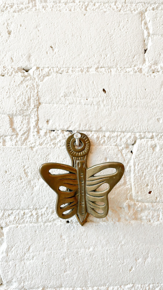 Vintage Brass Butterfly Clip