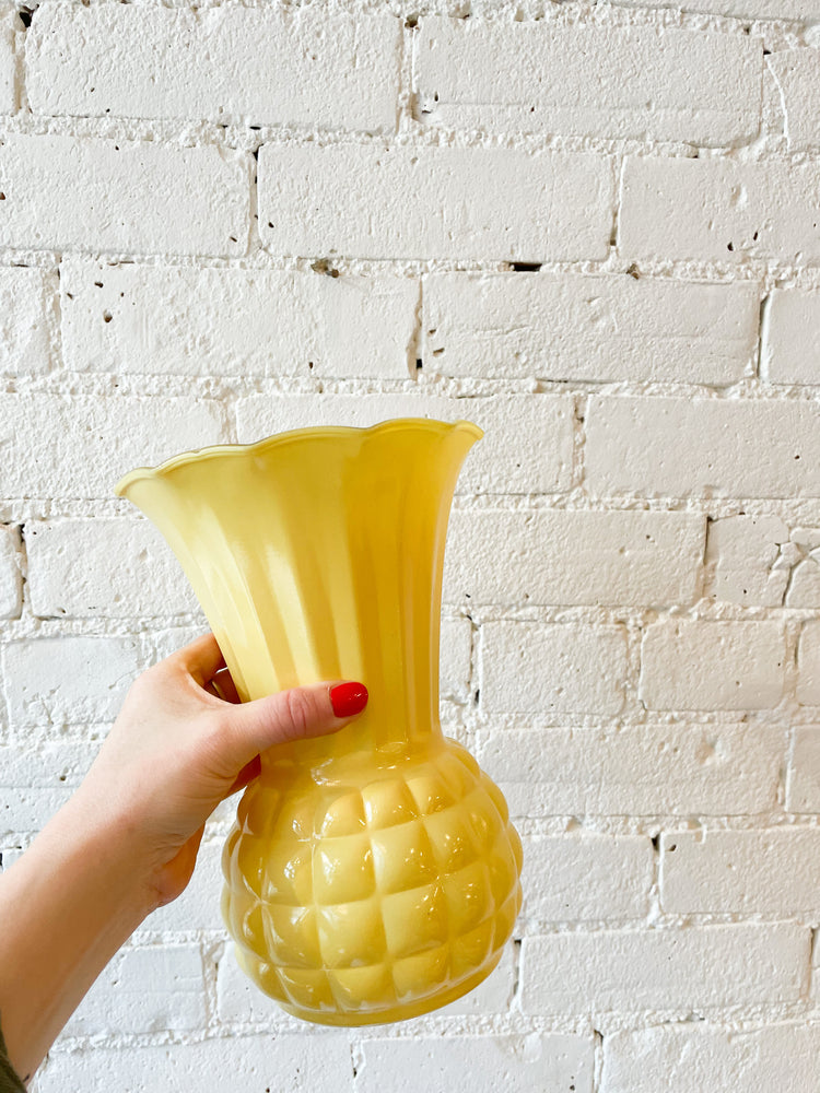 Vintage Glass Pineapple Vase