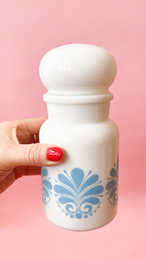 Vintage Milk Glass Apothecary Stash Jar