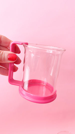 Vintage Pink Bodum Style Coffee Mugs