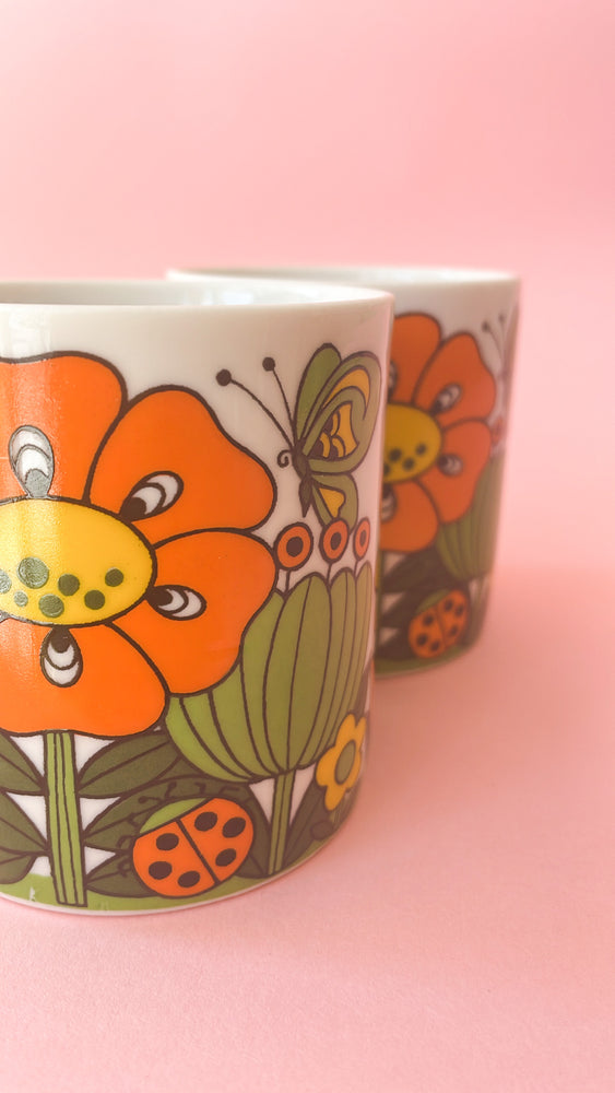 
            
                Load image into Gallery viewer, Vintage Flower Power Coffee Mugs
            
        