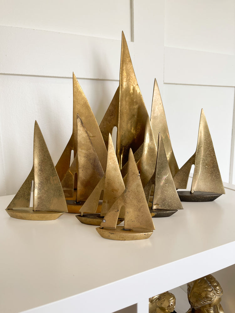 Vintage Brass Sailboat Collection