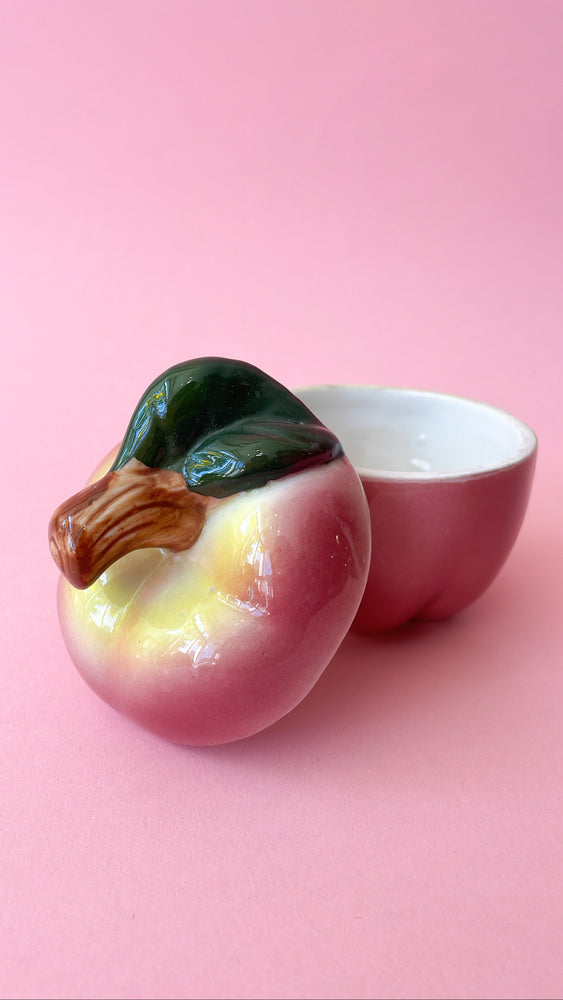 
            
                Load image into Gallery viewer, Vintage Ceramic Apple Stash Jar
            
        
