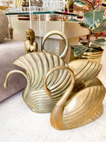 Vintage Dolbi Cashier Brass Swans