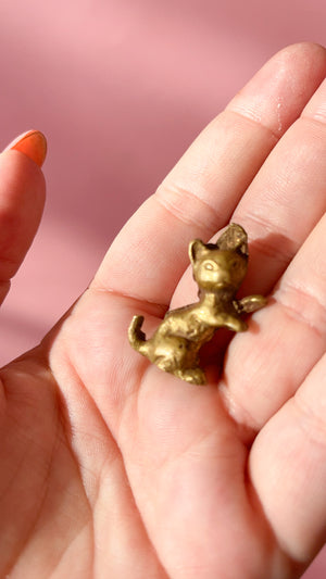 Tiny Brass Cat