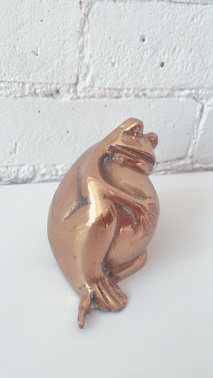 Vintage Brass Frog