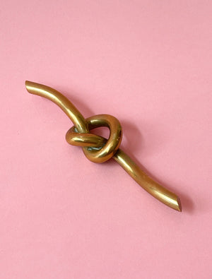 
            
                Load image into Gallery viewer, Vintage Brass Knot Paperweight
            
        