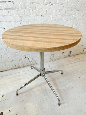 Vintage Mid Century Round Laminate Bistro Table