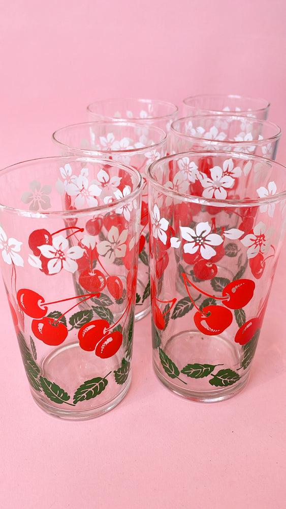 Vintage Cherry Glasses