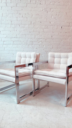 Vintage 1970’s Armchairs in the Style of Milo Baughman
