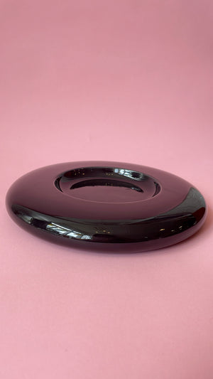 
            
                Load image into Gallery viewer, Vintage Ceramic Black Saucer
            
        