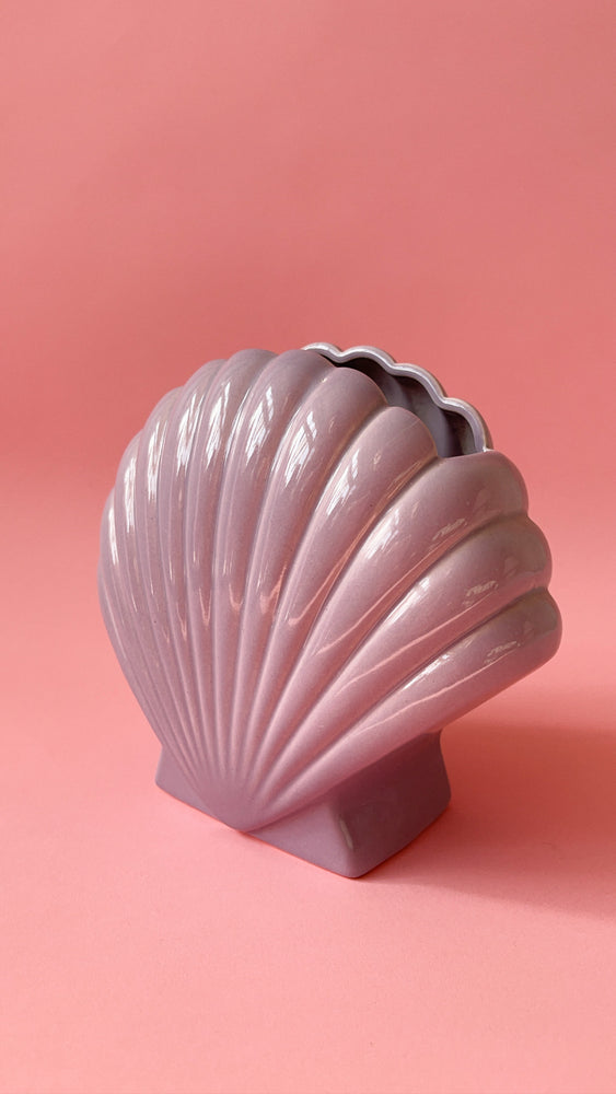Vintage Ceramic Shell Vase