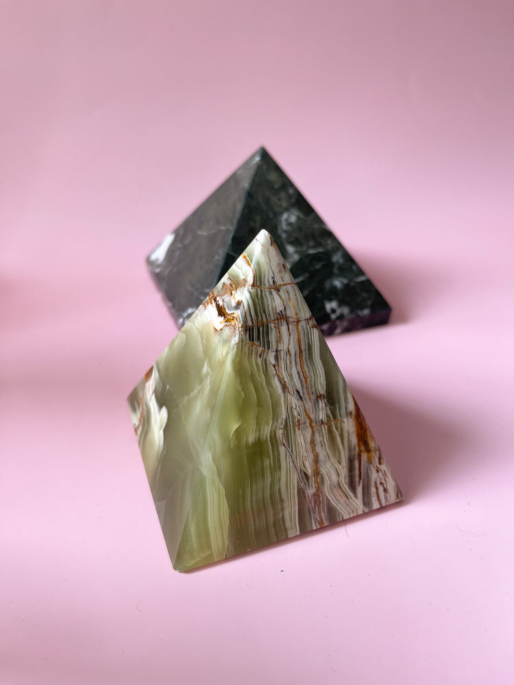 Vintage Onyx & Marble Pyramids