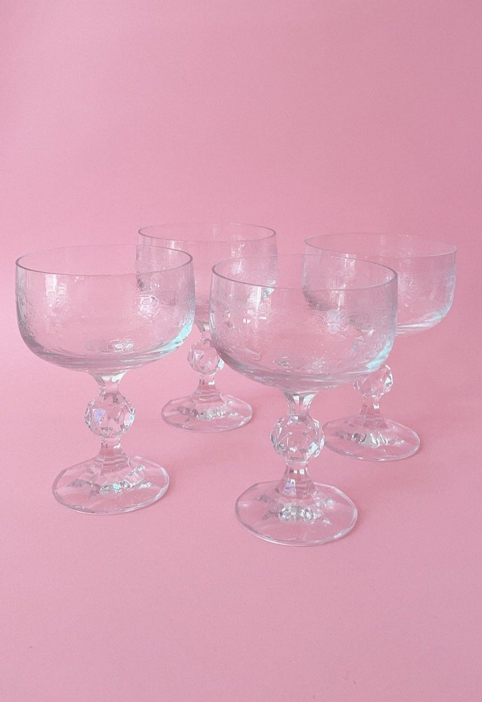 Vintage Bohemian Crystal Coupes